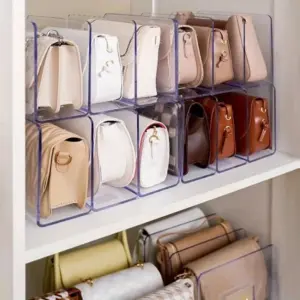 organizador de bolsa de acrílico transparente