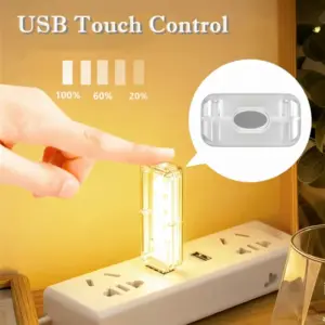 lâmpada usb 10 leds toque