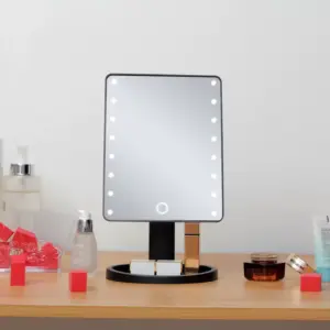 espelho de maquiagem com LED e tela sensível ao toque