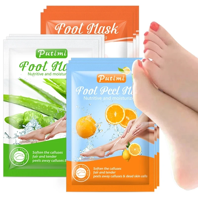 Máscara Esfoliante para Pés Peeling Suave Kit com 6 Pares - Imagem 5