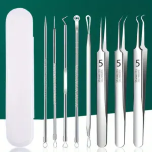 conjunto de pinças para acne