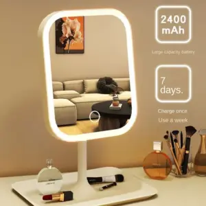 espelho de maquiagem led de mesa