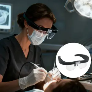 lupas de cabeça com luz LED