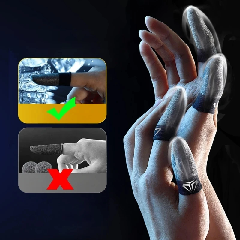 2 Pares Luvas Jogos Móveis à Prova de Suor Tela Sensível ao Toque - Imagem 6