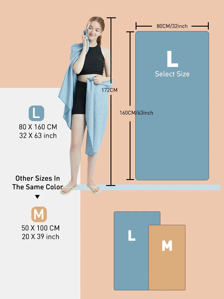 Toalha de Ginástica Microfibra Silver Ion Secagem Rápida - Imagem 2