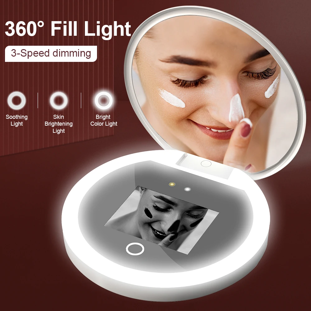 Espelho de Maquiagem com Câmera UV e Luz LED - Imagem 3