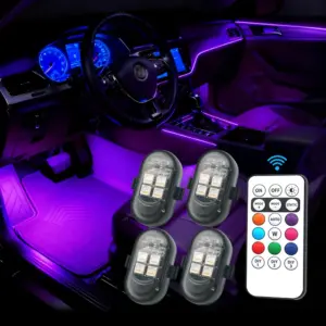 kit de luz led rgb recarregável carro moto