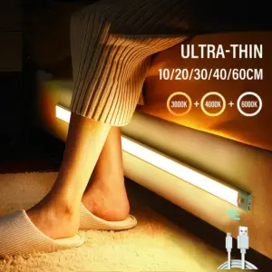 luz noturna sensor de movimento usb led