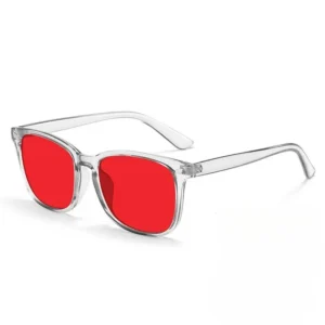 óculos lentes vermelhas bloqueio luz azul