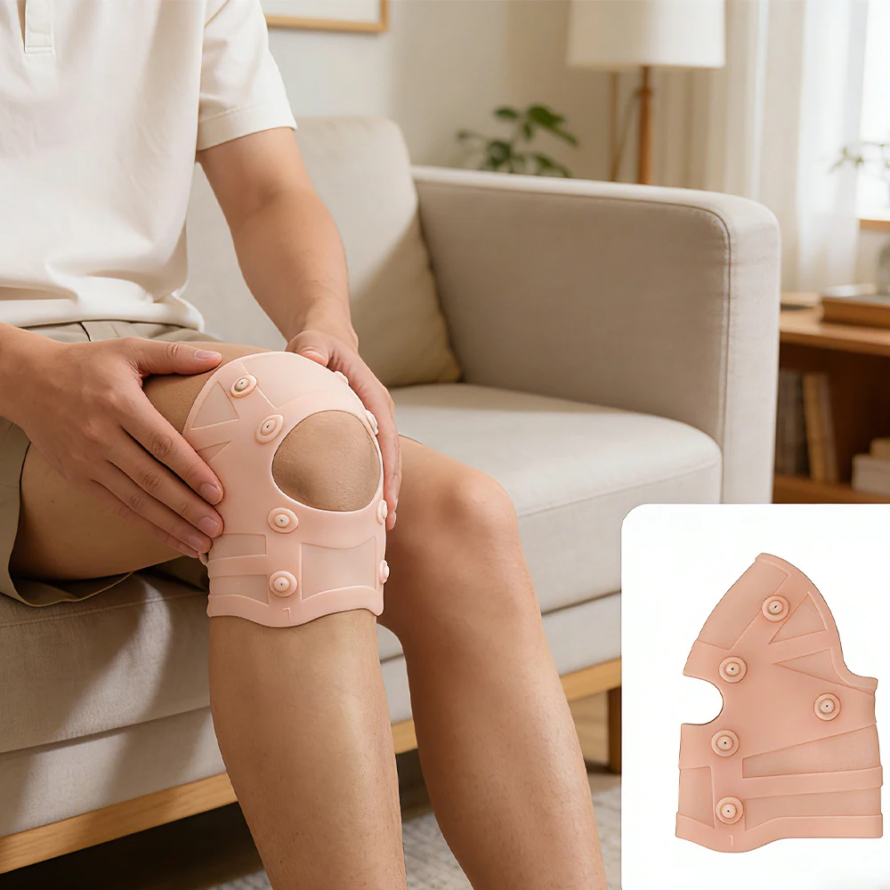 Massageador de Joelho Térmico Magnético BRANCO - Imagem 2
