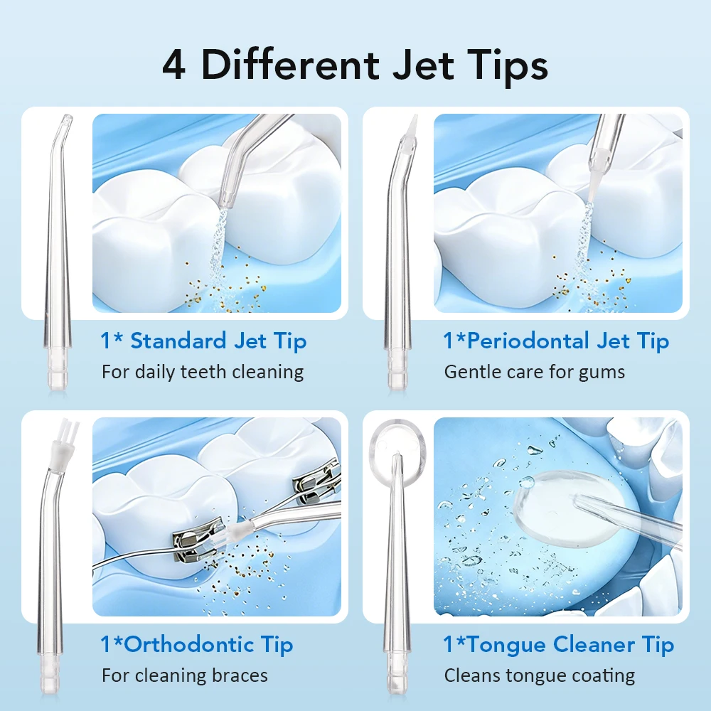 Irrigador Oral Portátil 3 Modos Tanque 220ml 1200 Pulsos/min - Imagem 5