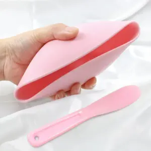 conjunto de tigela de máscara facial de silicone
