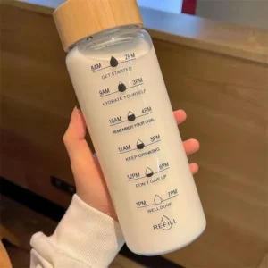 garrafa de água 1000ml com marcador de tempo