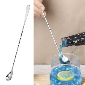 colher de mistura espiral em aço inoxidável