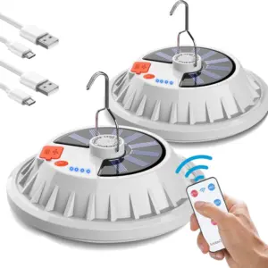 lanterna portátil recarregável USB solar LED