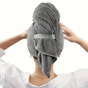 toalha de cabelo microfibra secagem rápida