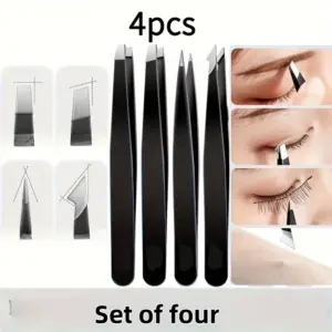 kit pinças aço inoxidável pelos faciais