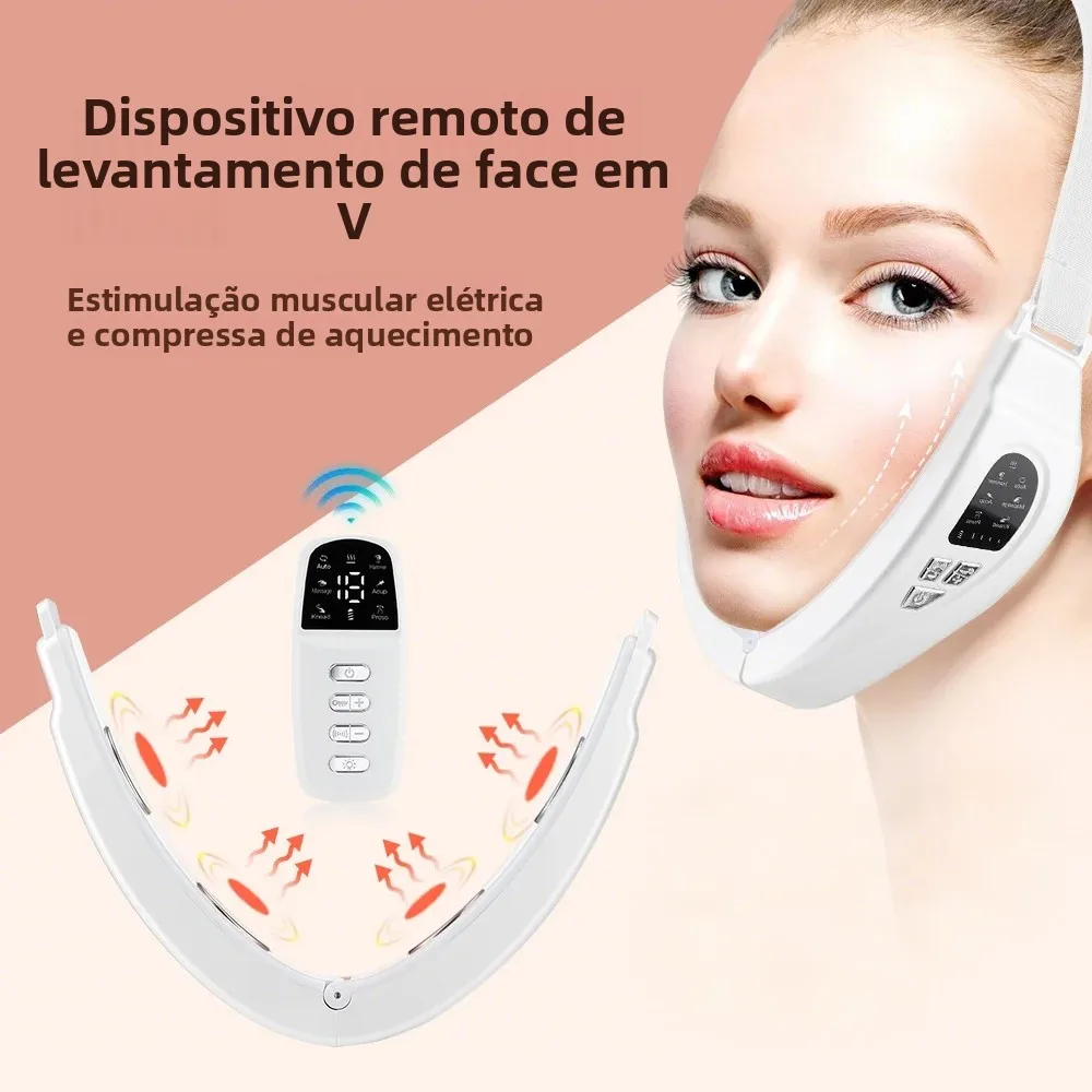 dispositivo facial elétrico vibratório compressão quente