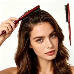 escova de cabelo com cerdas de javali
