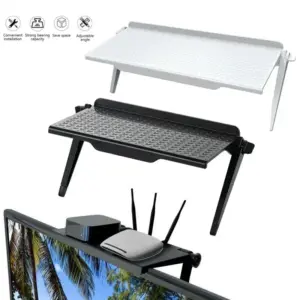 suporte ajustável para monitor e roteador de tv
