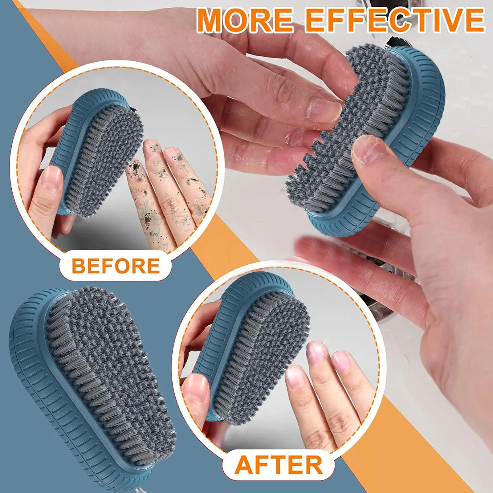 Escova de Unhas para Limpeza de Mãos e Pés - Imagem 3