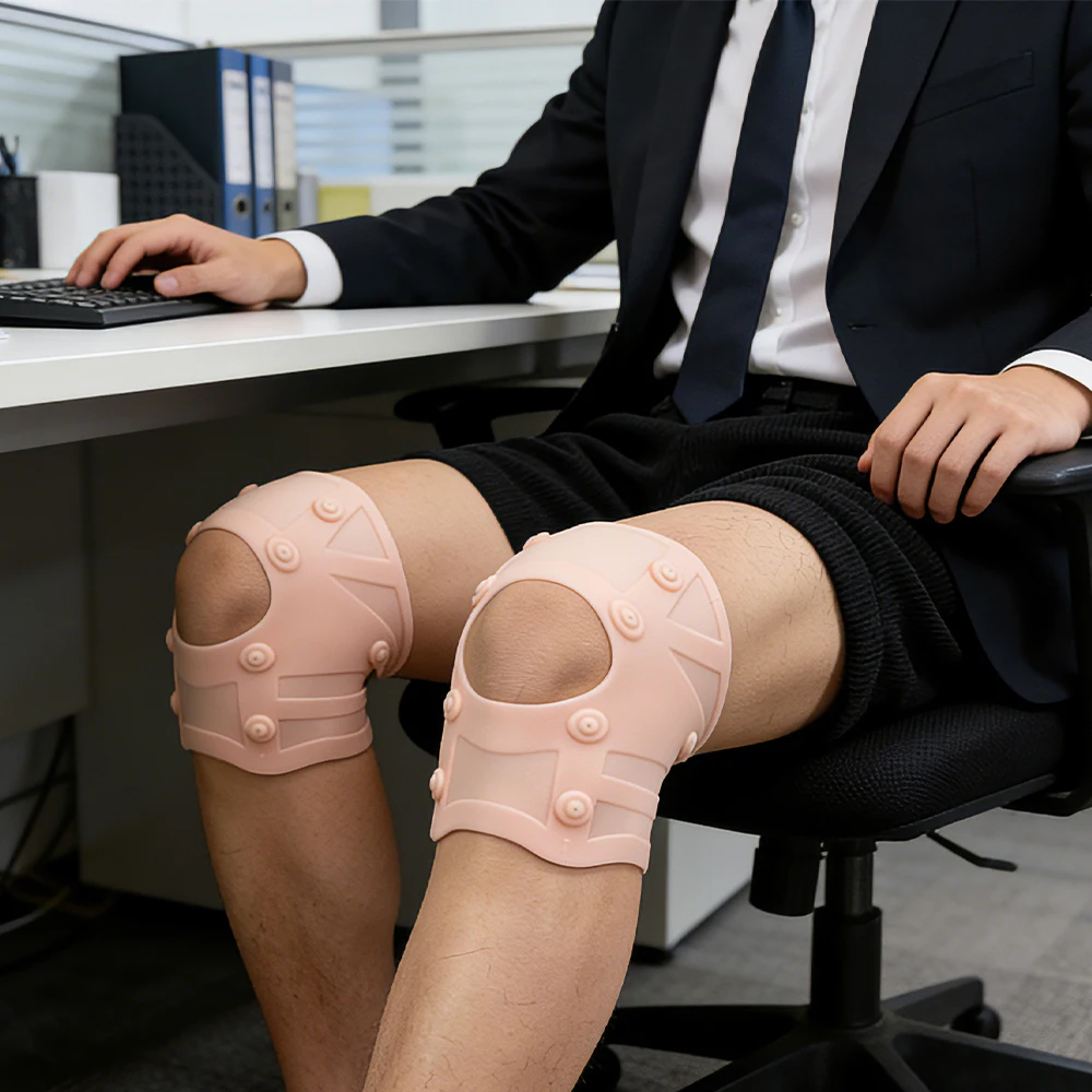Massageador de Joelho Térmico Magnético BRANCO - Imagem 3