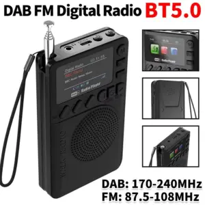 mini rádio DAB FM portátil