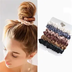 elásticos de cabelo de cetim