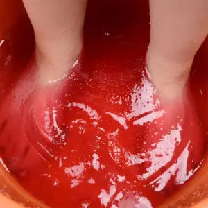 lama cristalina para banho de pés