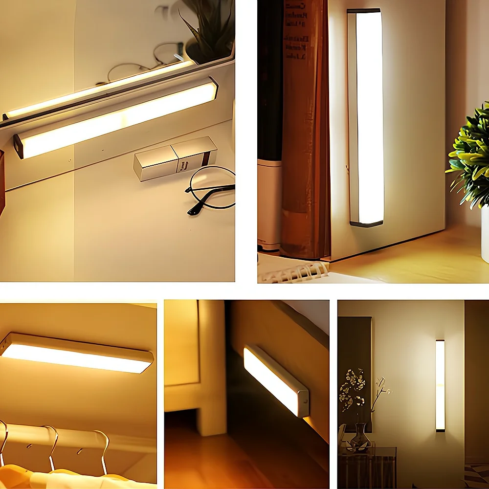 Lâmpada Noturna LED Sensor de Movimento Recarregável USB Magnética - Imagem 5