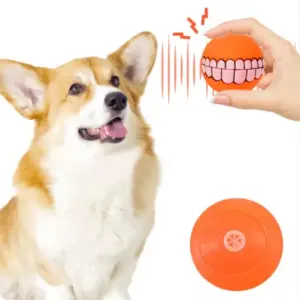 bola de silicone com apito para cães