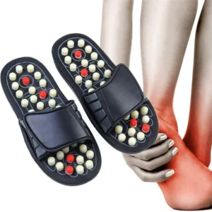 chinelo massageador acupressão rotativo