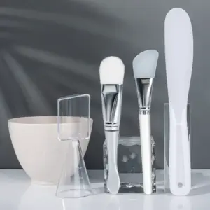 kit tigela colher pincel máscara facial