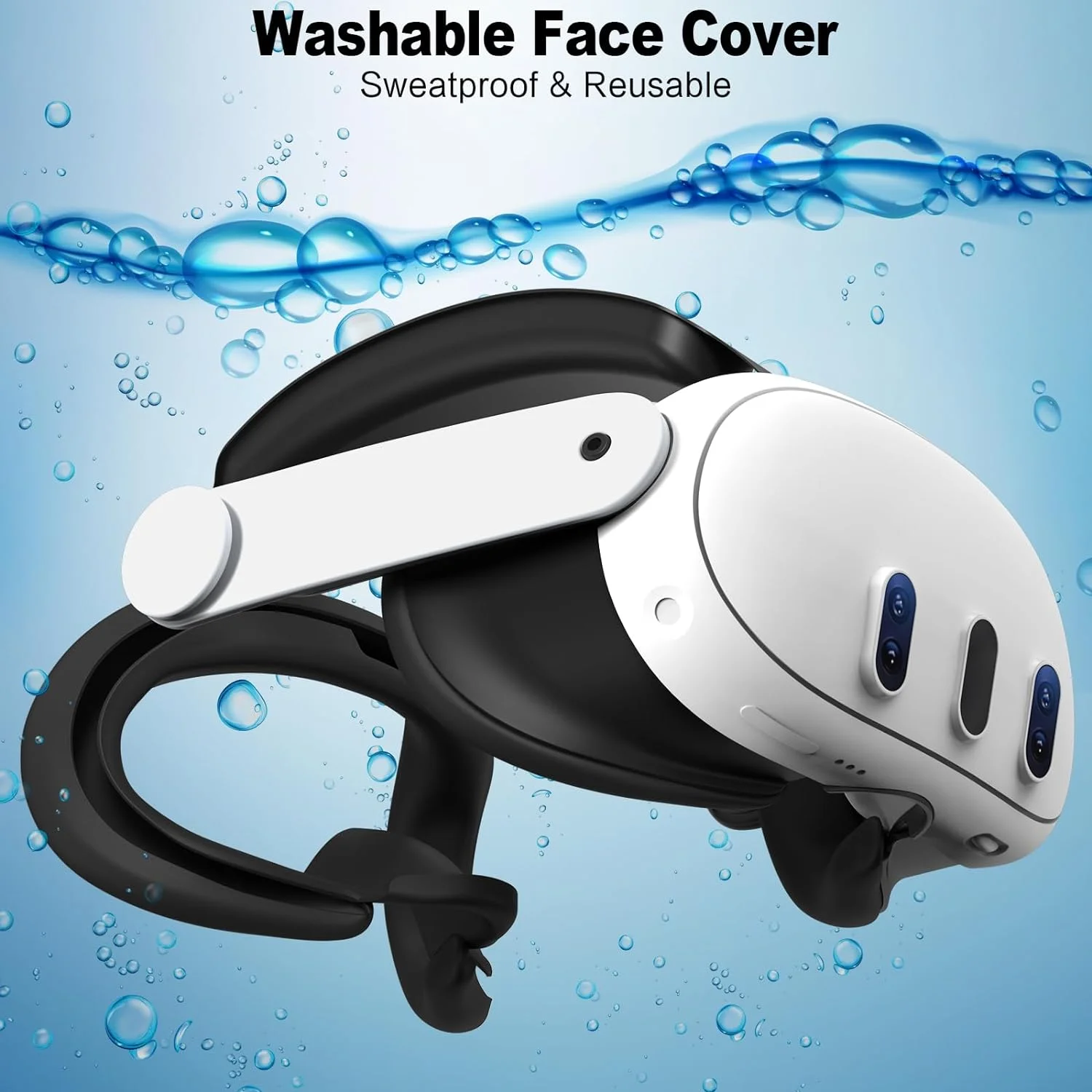 Capa Silicone Facial VR Quest 2/3/3S Cinza - Imagem 3