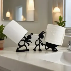 suporte papel higiênico organizador animal fofo