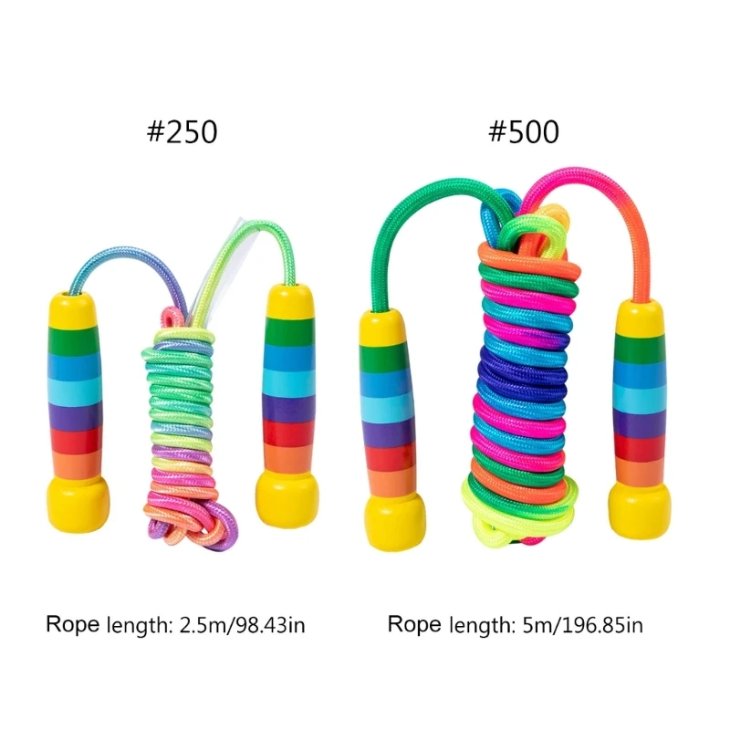 Corda de Pular Infantil Ajustável 2,5m Amarelo Branco - Imagem 6
