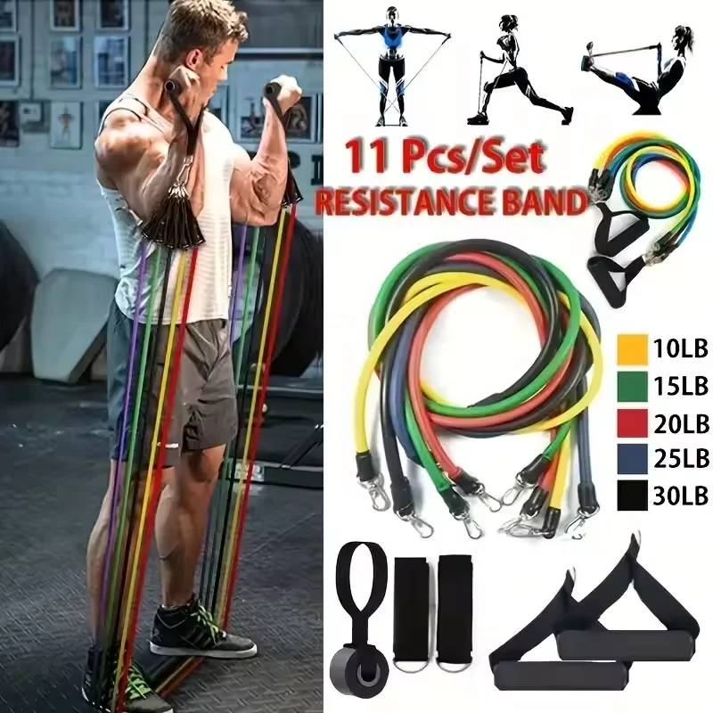 conjunto 11 faixas de resistência TPE