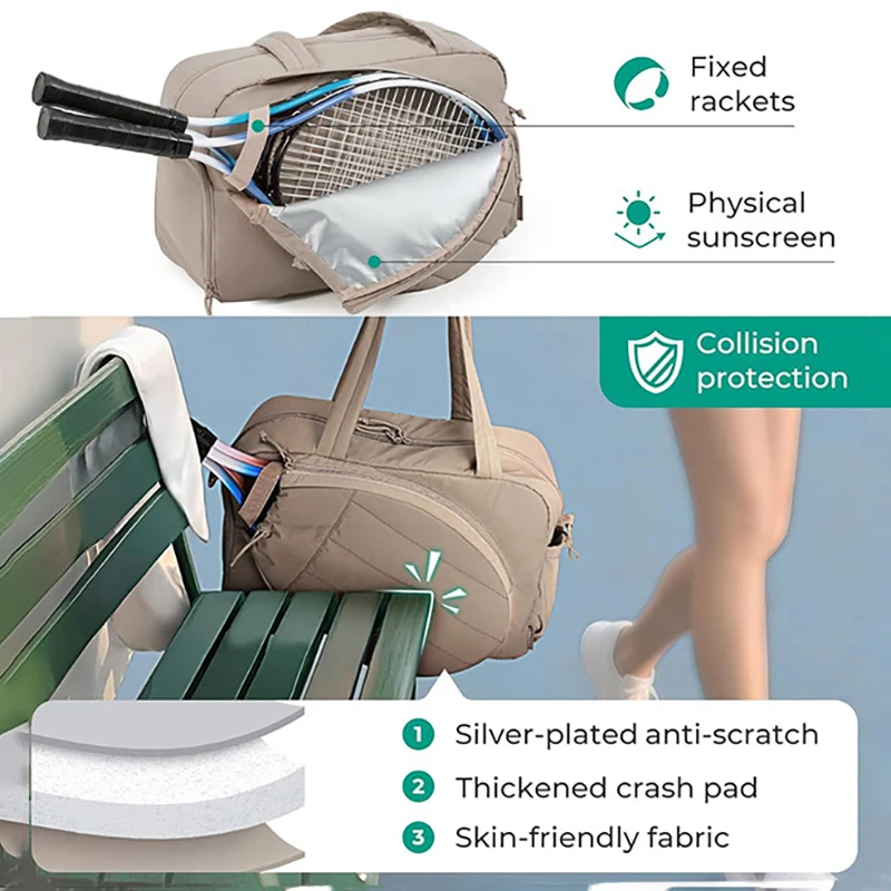 Bolsa Raquete Tênis Badminton Grande Capacidade Viagem Esportiva - Imagem 4
