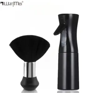 kit barbeiro profissional pulverizador e escova