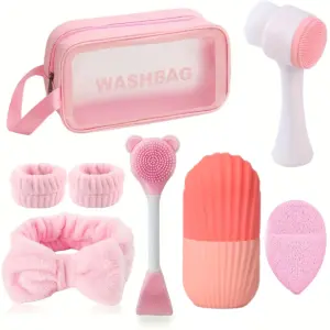 conjunto de cuidados faciais de silicone