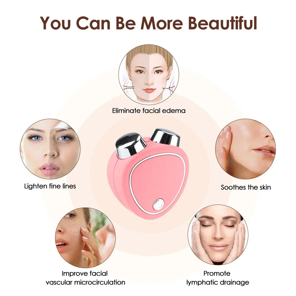 Massageador Facial Microcorrente EMS Portátil Verde - Imagem 4
