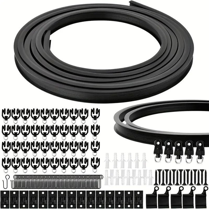 Trilho de Cortina Flexível Dobrável para Teto e Parede - Imagem 6