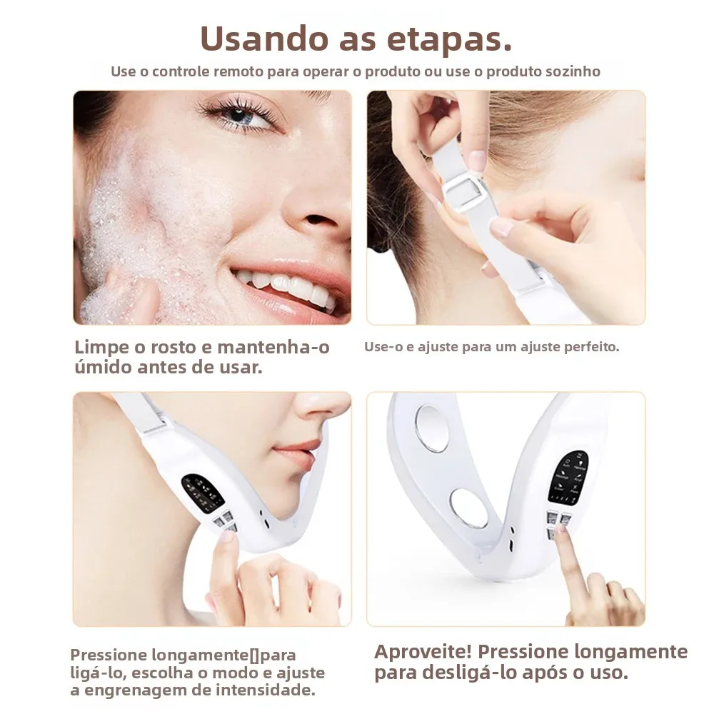 Dispositivo Facial Elétrico Vibratório com Compressão Quente - Imagem 5