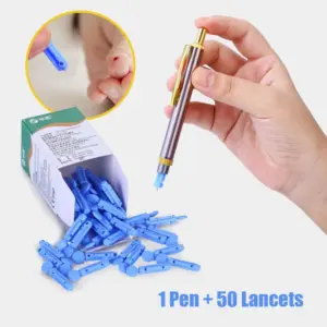 caneta lanceta aço inoxidável