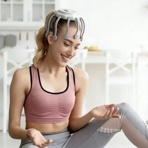 massageador de couro cabeludo recarregável
