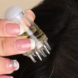 aplicador líquido couro cabeludo massageador