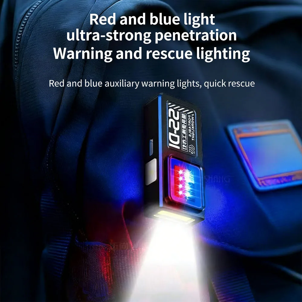 Lanterna LED COB Mini Portátil Recarregável com Clip Magnético - Imagem 3