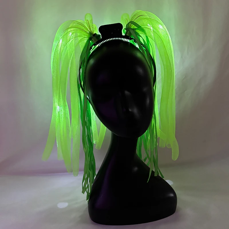 Tiara Luminosa de Fitas Brilhantes para Festas - Imagem 4