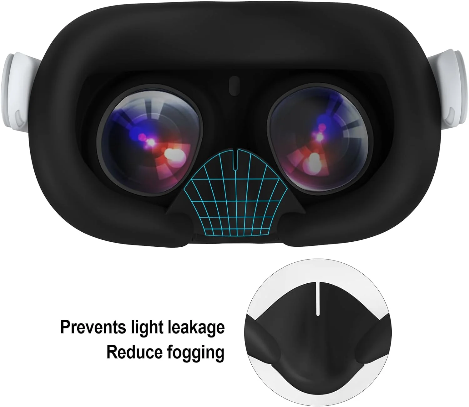 Capa Silicone Facial VR Quest 2/3/3S Cinza - Imagem 4