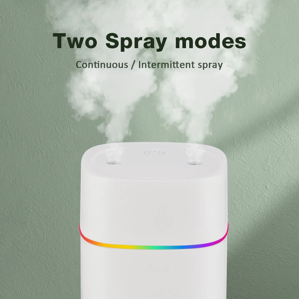 Umidificador de Ar 600ml Branco Micro-USB Luz Colorida - Imagem 3